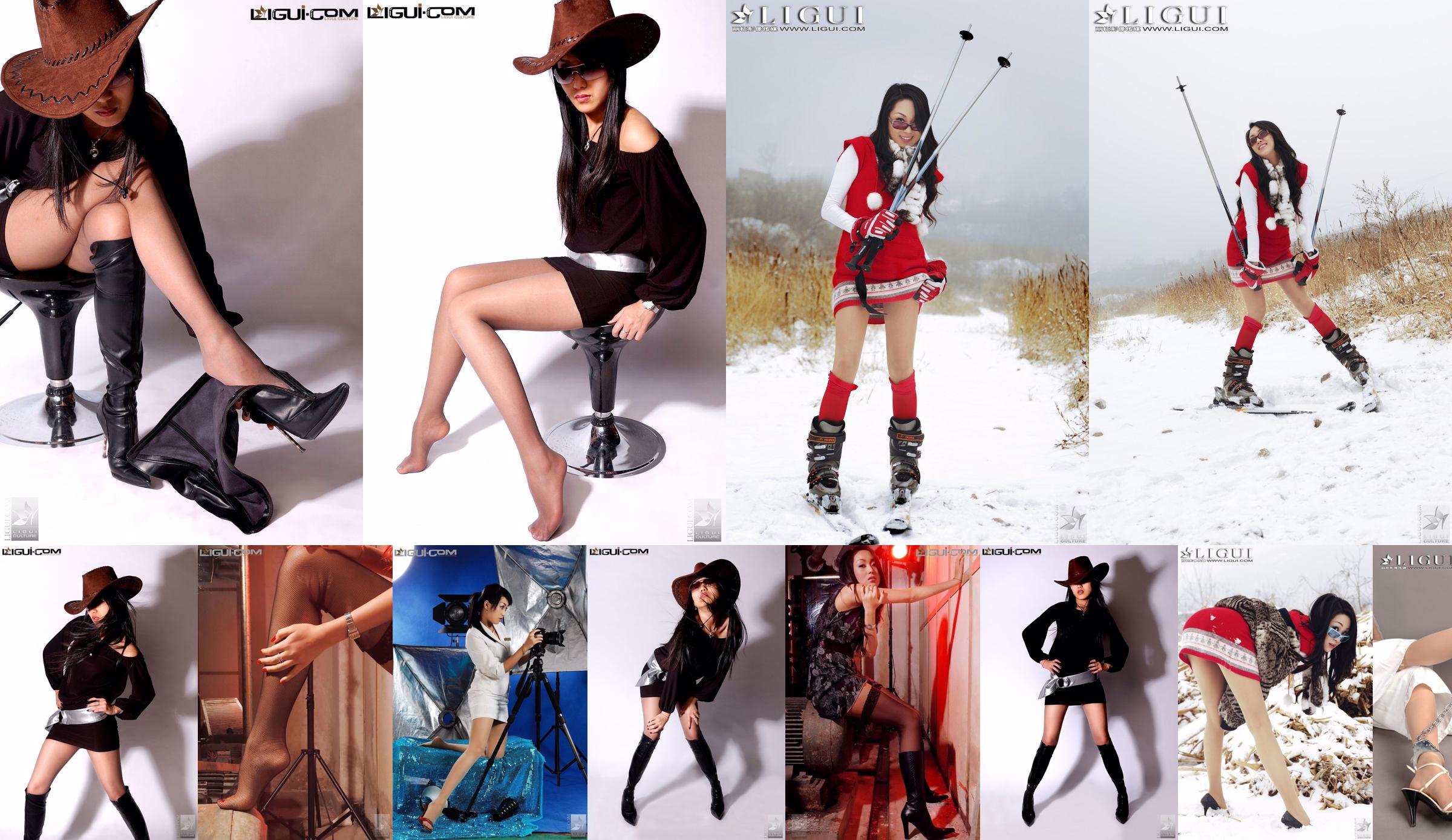 モデルリンダ「スノーガールシルクフットショー」コレクション[LiguiLiGui]美しい脚と翡翠の足の写真写真 No.7fee1f ページ1