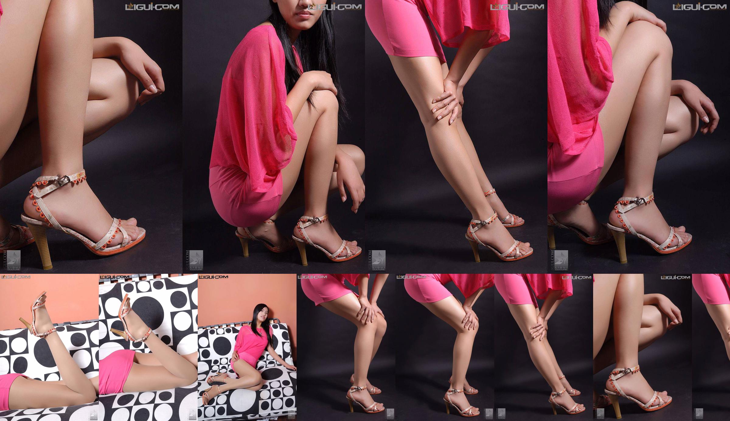 Modell Jiang Na "Schwarz und Weiß mit Geometrie" [丽 柜 LiGui] Seidenfuß Foto Bild No.35df42 Seite 1