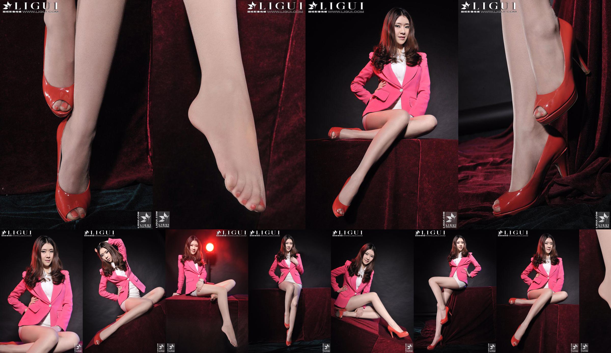 Model Chenchen "Rood meisje met hoge hakken" [丽 柜 LiGui] Mooie benen en jade voeten foto foto No.e1094f Pagina 1