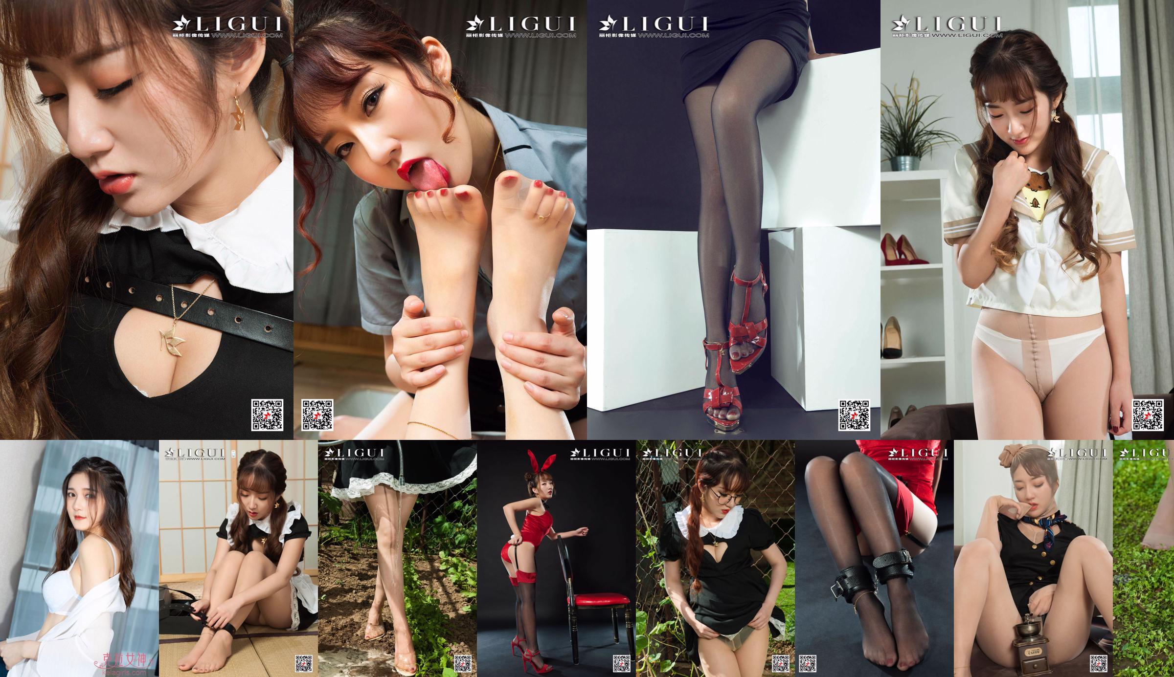 [丽柜Ligui] Model Xixi "Black Silk Bunny" No.a8a09a Page 1
