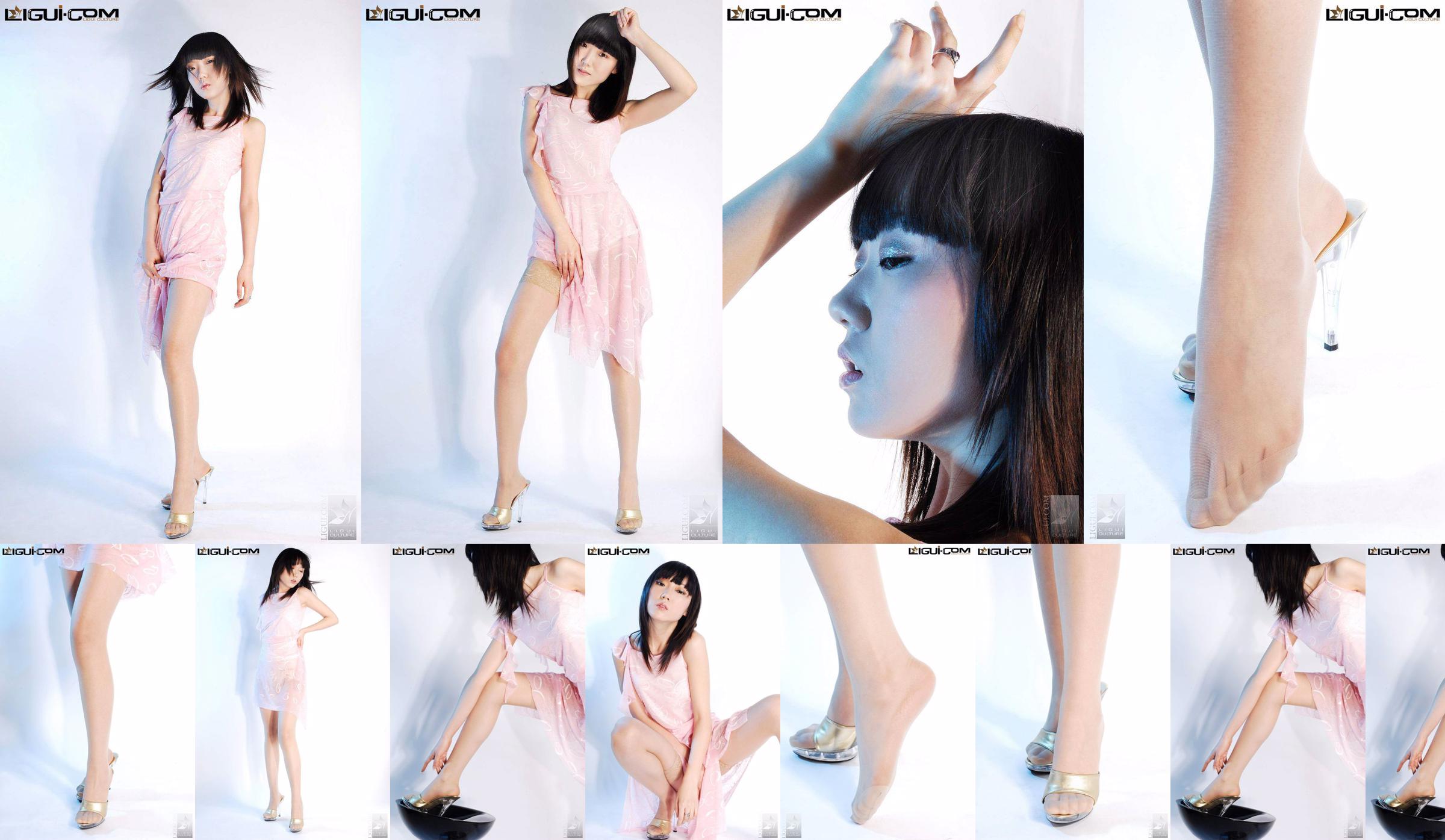 [丽 柜 LiGui] Modèle Chat Kexi "Soie Blanche Élégante" Photo Pied En Soie No.4a7112 Page 1