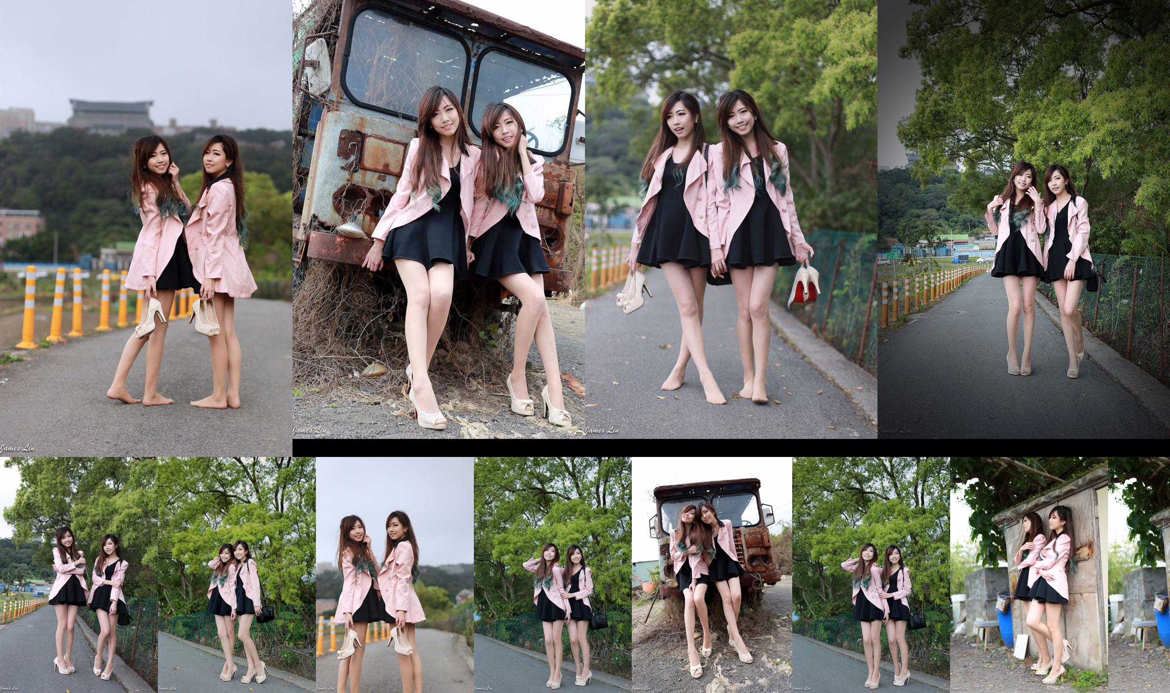 Extremely pure and sweet Taiwanese twin sisters flower fresh outdoor shoot No.90c769 Page 1