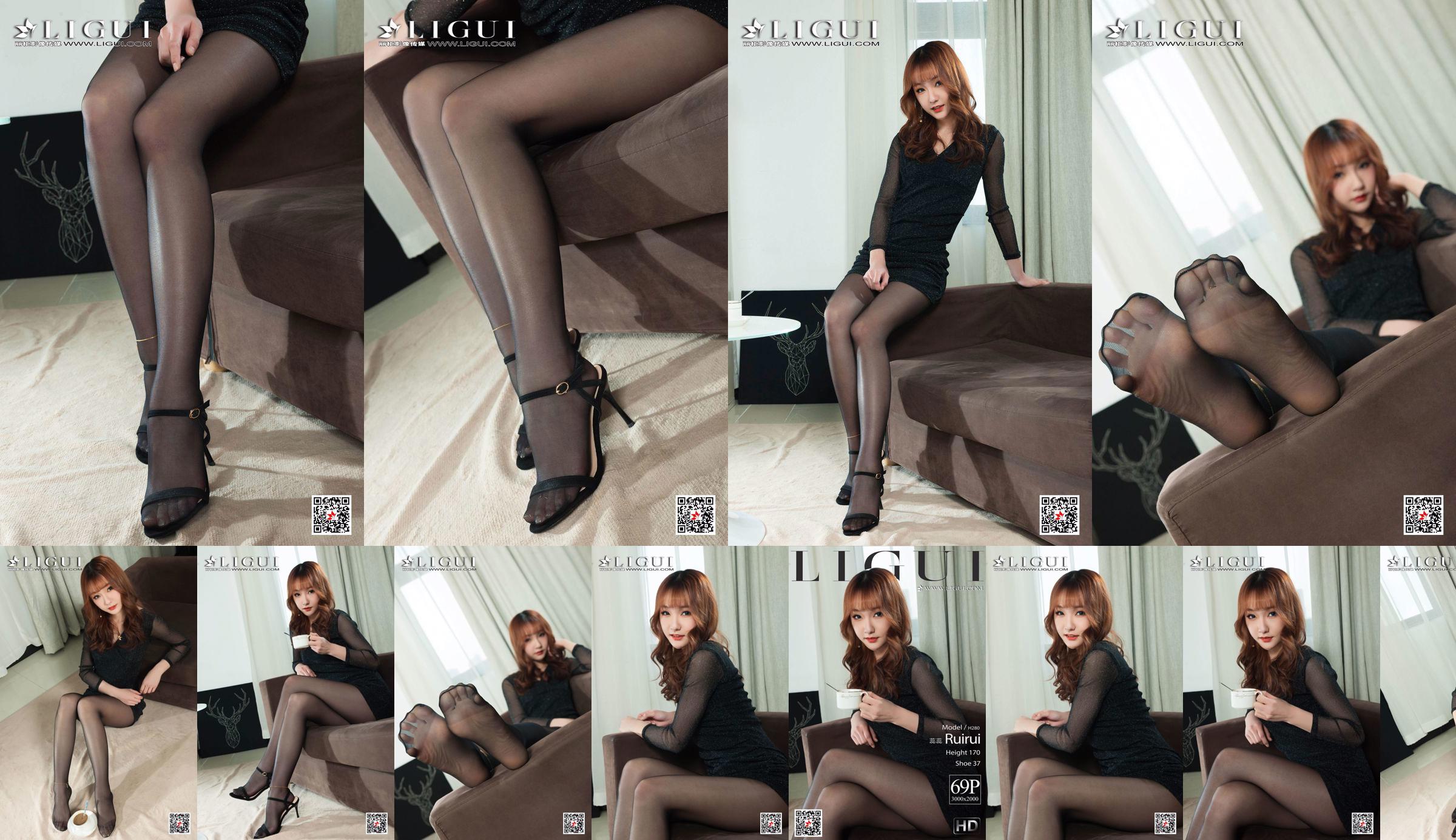 モデルルイルイ「黒いストッキングの美しい脚と翡翠の足」[LiguiLigui] No.dfb9c1 ページ1