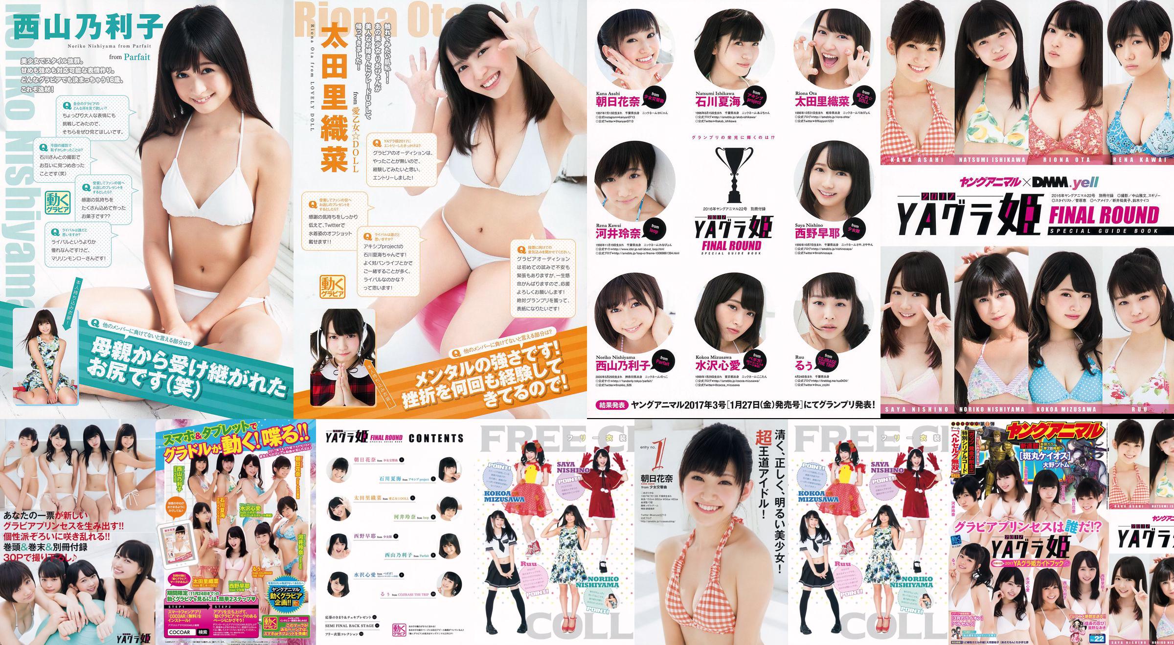 水沢心愛 西山乃利子 西野早耶 河井玲奈 太田里織菜 石川夏海 朝日花奈 [Young Animal] 2016年No.22 写真杂志 No.6047af 第1頁